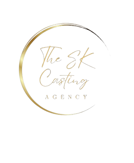 A logo with gold text on a white background wiht text that reads 